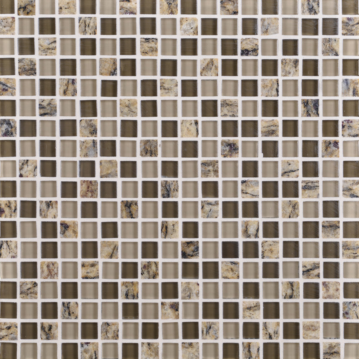 Daltile Granite Radiance Santa Cecilia Blend Straight Joint 5/8x5/8 Mixed Mosaic Tile