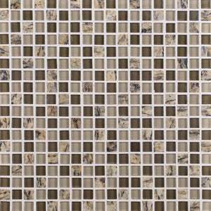 Daltile Granite Radiance Santa Cecilia Blend Straight Joint 5/8x5/8 Mixed Mosaic Tile