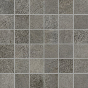 Daltile Ironcraft Charcoal Grey Straight Joint 2x2 Matte Mosaic Tile