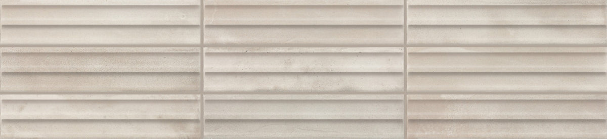 Daltile Indoterra Natural Rectangle 2x9 Fluted Glossy Wall Tile