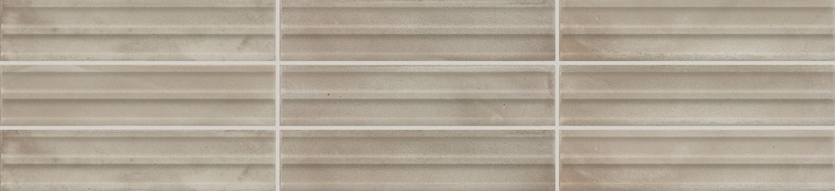 Daltile Indoterra Riverbed Rectangle 2x9 Reverse Fluted Matte Floor Tile