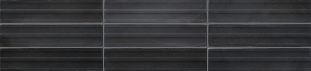 Daltile Indoterra Volcanic Ash Rectangle 2x9 Reverse Fluted Matte Floor Tile