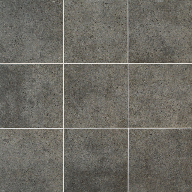 Daltile Industrial Park Charcoal Gray Square 12x12 Matte Floor Tile