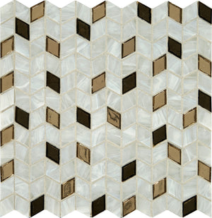 Daltile Interstellar Gold Rush Diamond 1x1 Glass Mosaic Tile