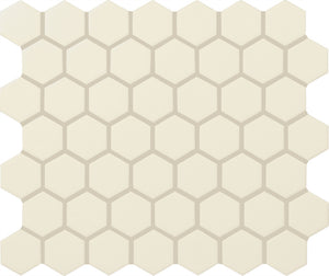 Daltile Color Wheel Mosaic Biscuit Hexagon 1.5 Glossy Mosaic Tile