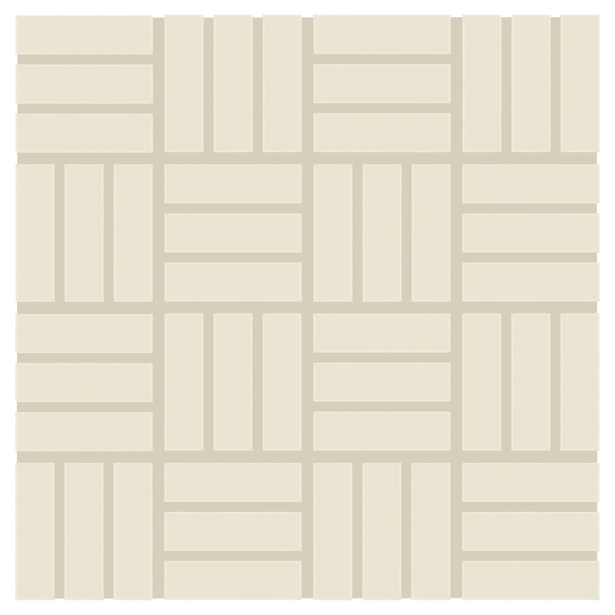 Daltile Color Wheel Mosaic Biscuit Lattice Weave 1x3 Glossy Mosaic Tile