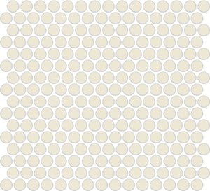 Daltile Color Wheel Mosaic Biscuit Penny Rounds Glossy Mosaic Tile