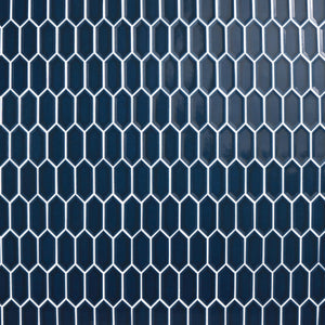 Daltile Luminique Navy Picket 2x5 Glossy Mosaic Tile
