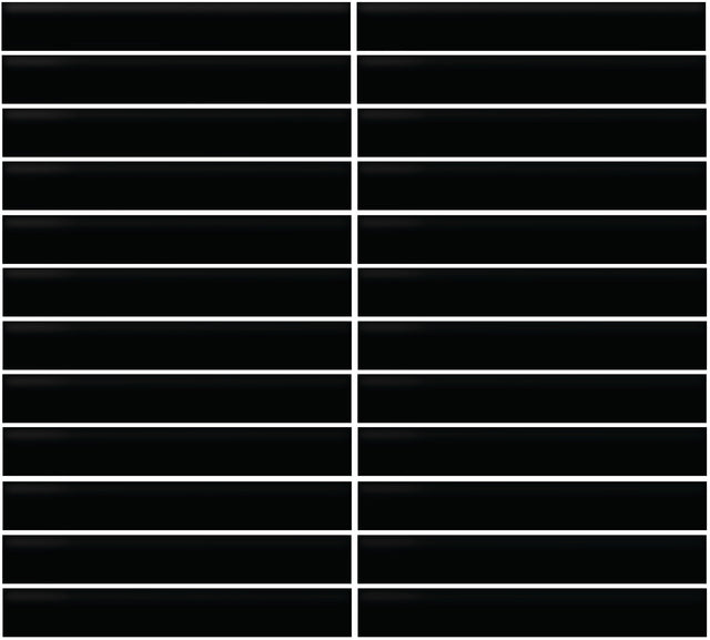Daltile Color Wheel Mosaic Matte Black Straight Joint 2x2 Matte Mosaic Tile