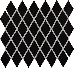Daltile Color Wheel Retro Matte Black Harlequin 2x3 Matte Mosaic Tile