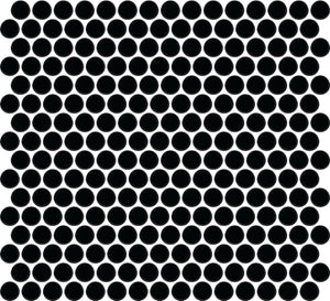 Daltile Color Wheel Mosaic Matte Black Penny Rounds Matte Mosaic Tile
