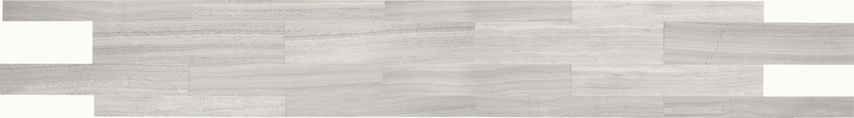 Daltile Limestone Chenille White Rectangle 6x36 Polished Stone Tile