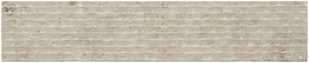 Daltile Limestone Volcanic Gray Rectangle 4x20 Raked Scraped Stone Tile