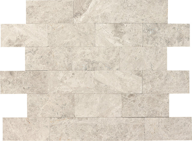 Daltile Limestone Arctic Gray Rectangle 3x6 Tumbled Stone Tile