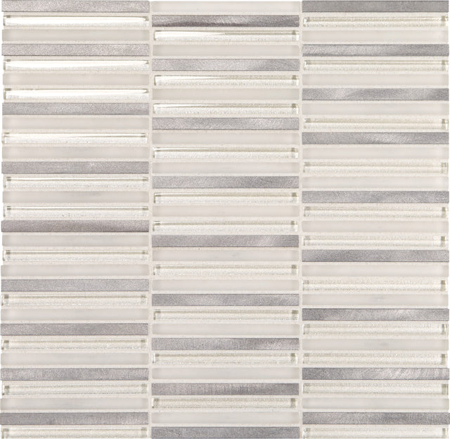 Daltile Lucent Skies Celestial Winter Stacked 3/8x4 Satin Mosaic Tile