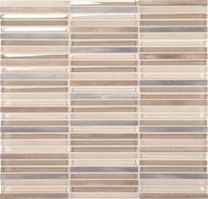 Daltile Lucent Skies Sunlit Dawn Stacked 3/8x4 Satin Mosaic Tile