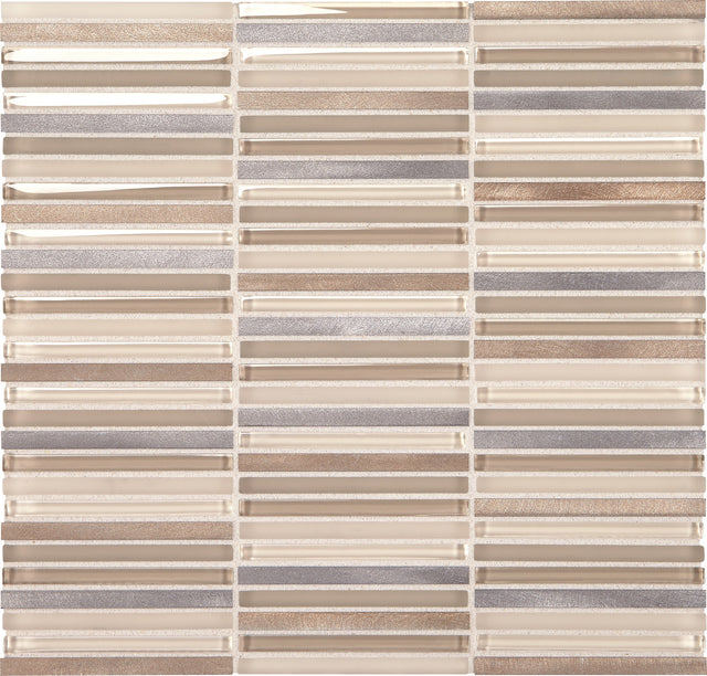 Daltile Lucent Skies Sunlit Dawn Stacked 3/8x4 Satin Mosaic Tile