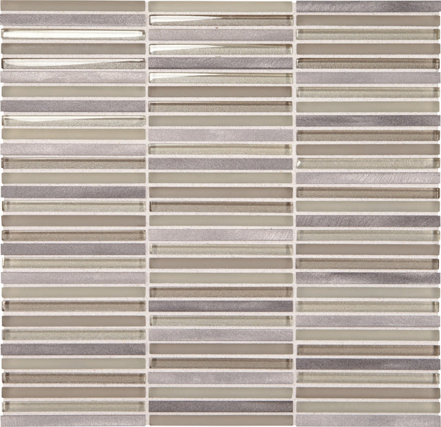 Daltile Lucent Skies Nightfall Luster Stacked 3/8x4 Satin Mosaic Tile