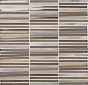 Daltile Lucent Skies Crimson Dusk Stacked 3/8x4 Satin Mosaic Tile