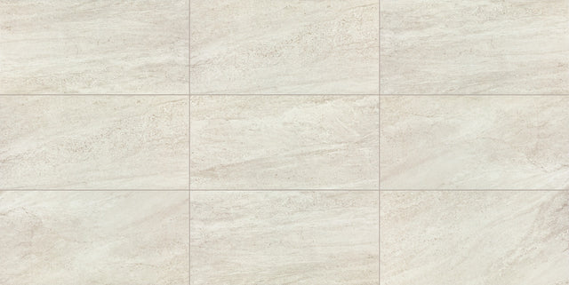 Daltile Advantage Washed White Rectangle 12x24 Matte Floor Tile