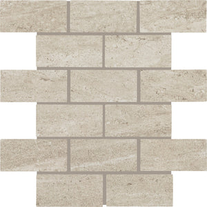 Daltile Advantage Distressed Beige Brick Joint 2x4 Matte Mosaic Tile