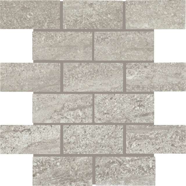 Daltile Advantage Aged Grey Brick Joint 2x4 Matte Mosaic Tile