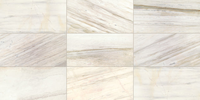 Daltile Fonte Pier White Rectangle 12x24 Honed Stone Tile