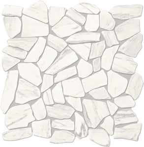 Daltile Raine Stratus White River Pebble Irregular Shape Tumbled Tumbled Mosaic Natural Stone Tile