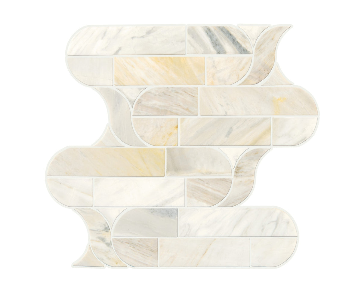 Daltile Pietra Divina Namaste Cupola Straight Edge Mixed Mosaic Natural Stone Tile