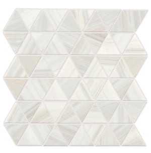 Daltile Pietra Divina Calacatta Dolomiti Triangle 2 Straight Edge Mixed Mosaic Natural Stone Tile