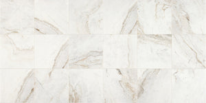 Daltile Marble Daphne White Square 12x12 Honed Stone Tile