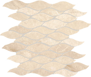 Daltile Marble Meili Sand Wave Straight Edge Polished Mosaic Natural Stone Tile