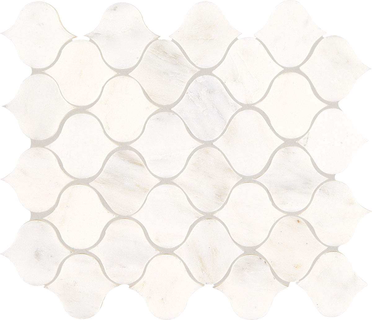 Daltile Marble First Snow Elegance Lantern 2 1/2x2 1/2 Straight Edge Polished Mosaic Natural Stone Tile