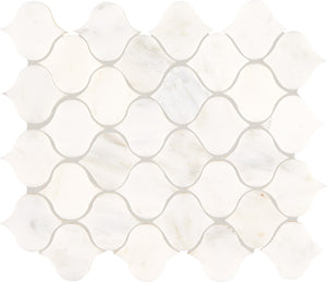 Daltile Marble First Snow Elegance Lantern 2 1/2x2 1/2 Straight Edge Polished Mosaic Natural Stone Tile