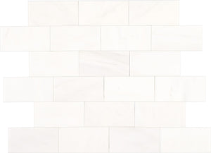 American Olean Marble Contempo White Rectangle 3x6 Honed Stone Tile