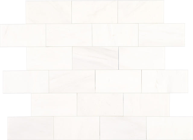 American Olean Marble Contempo White Rectangle 12x24 Polished Stone Tile