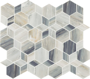 Daltile Gamma Azure Hypnotic XL Honed Mosaic Natural Stone Tile