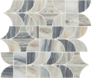 Daltile Gamma Azure Patchwork Polished Mosaic Natural Stone Tile