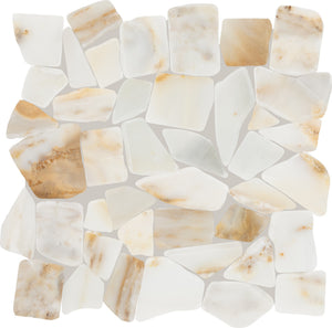 Daltile Gamma Bella Pebble Irregular Shape Honed Mosaic Natural Stone Tile