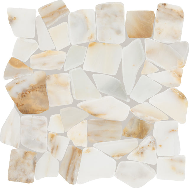 Daltile Gamma Bella Pebble Irregular Shape Honed Mosaic Natural Stone Tile