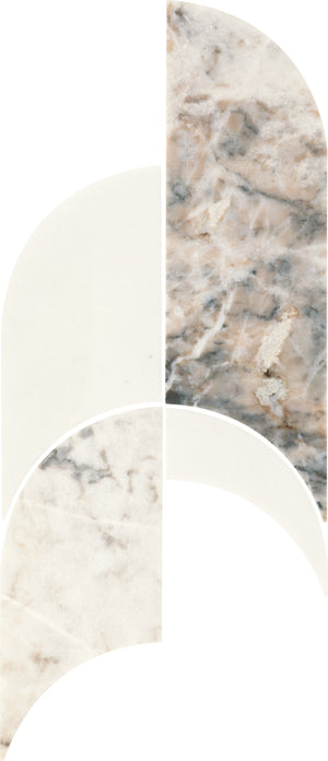 Daltile Gamma Illusive Archway Polished Mosaic Natural Stone Tile