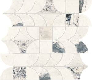 Daltile Gamma Illusive Patchwork Polished Mosaic Natural Stone Tile
