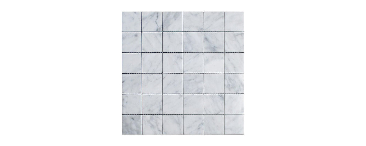 Daltile Marble Carrara White Straight Joint 2x2 Straight Edge Honed Mosaic Natural Stone Tile