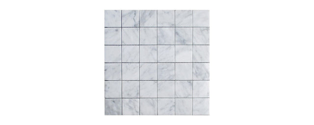 Daltile Marble Carrara White Straight Joint 2x2 Straight Edge Honed Mosaic Natural Stone Tile