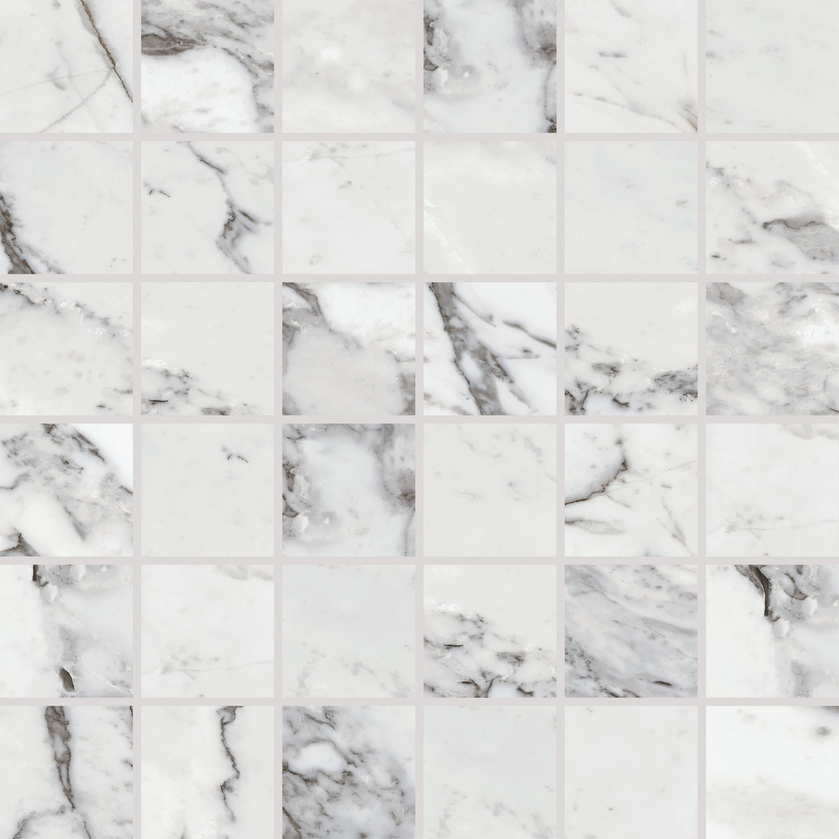 Daltile Marble Attache Lavish Pearl Arabesque Straight Joint 2x2 Matte Mosaic Tile