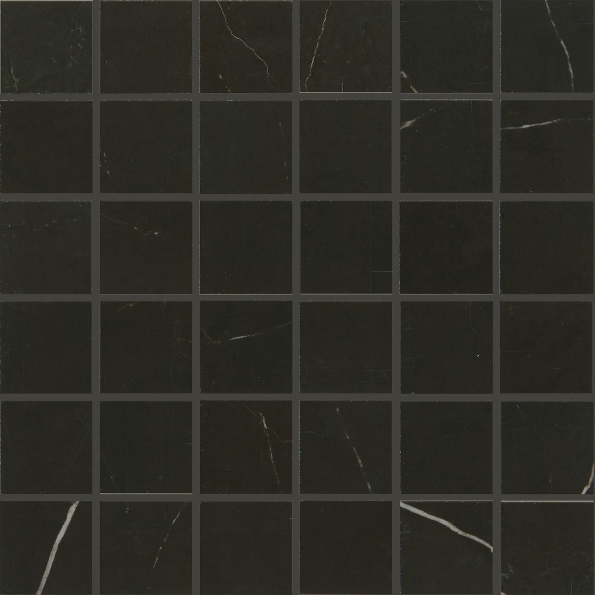 Daltile Marble Attache Nero Straight Joint 2x2 Matte Mosaic Tile