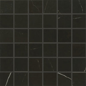 Daltile Marble Attache Nero Straight Joint 2x2 Matte Mosaic Tile