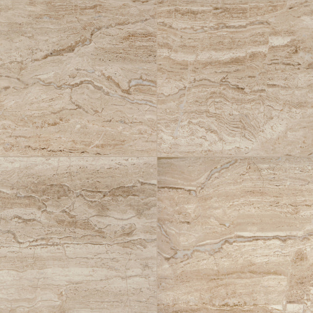 Daltile Marble Attache Travertine Square 24x24 Matte Floor Tile
