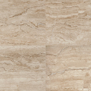 Daltile Marble Attache Travertine Square 24x24 Satin Floor Tile MA852424MZ1P