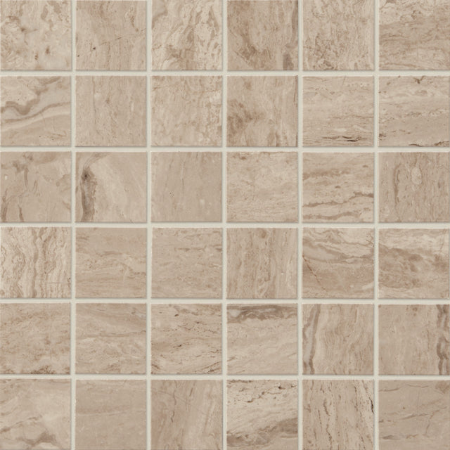 Daltile Marble Attache Travertine Straight Joint 2x2 Matte Mosaic Tile